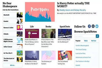 Sparknotes Today’s Most Popular Study Guides